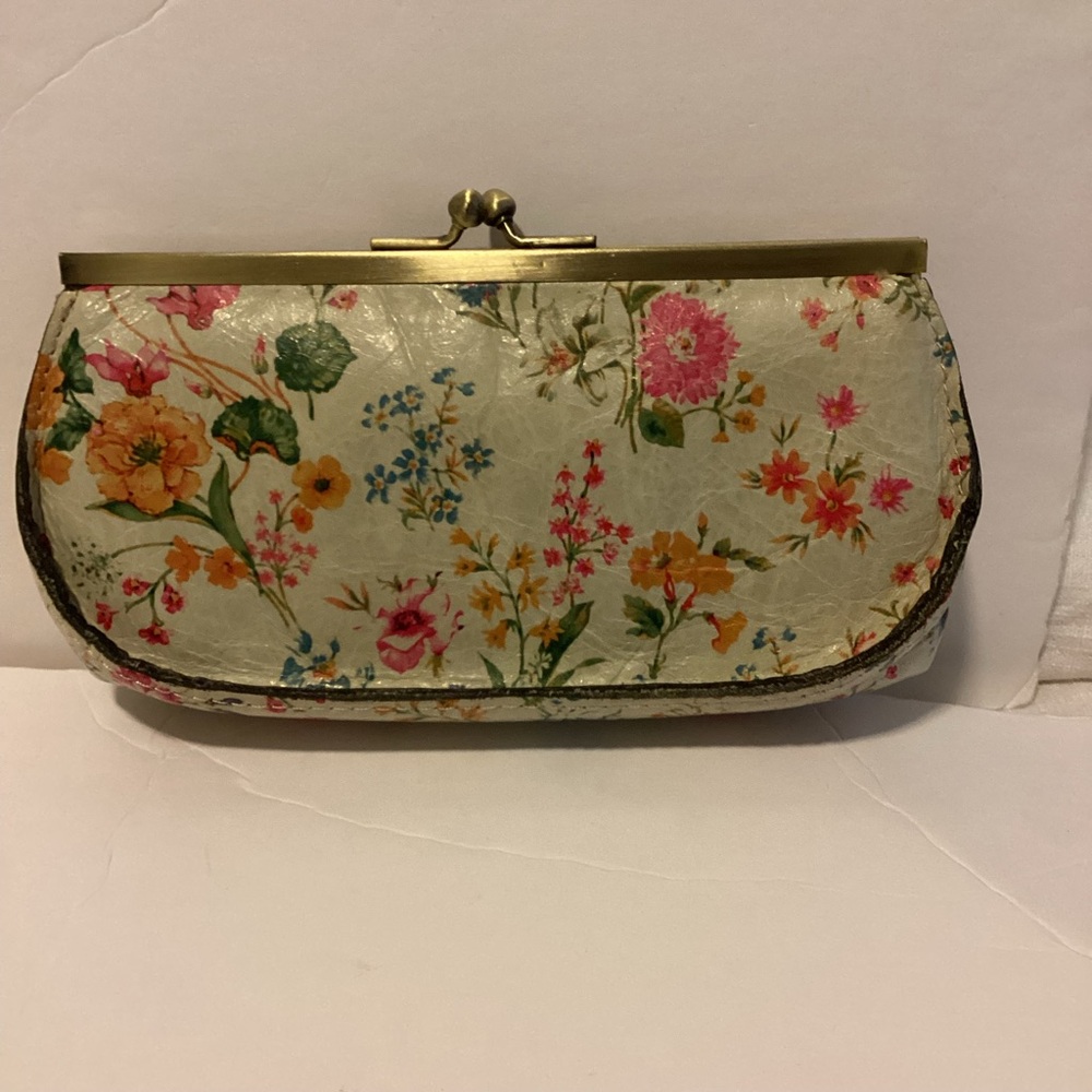 Patricia Nash Clutch Wallet Floal Print Leather KisslockTapestry - Picture 13 of 13